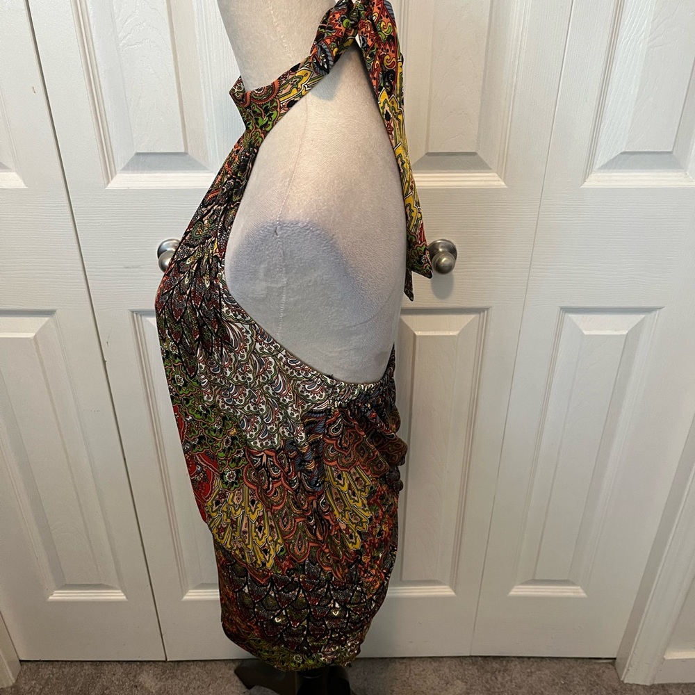 Joseph Ribkoff size 10 Sleeveless Halter Printed Party Top - Picture 7 of 16